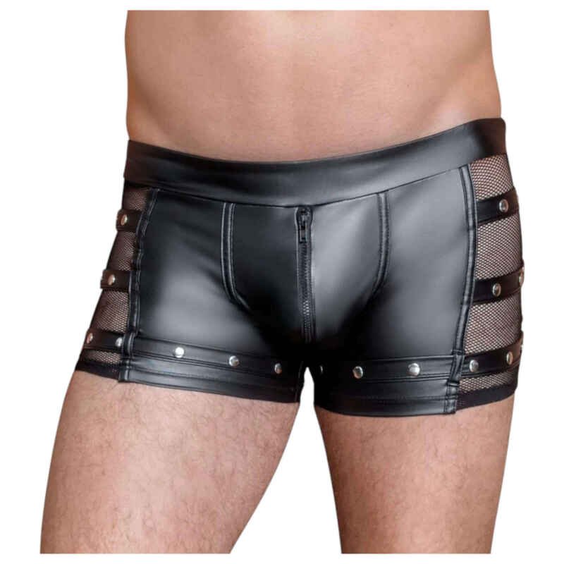 NEK - černé boxerky s cvoky a zipem - M