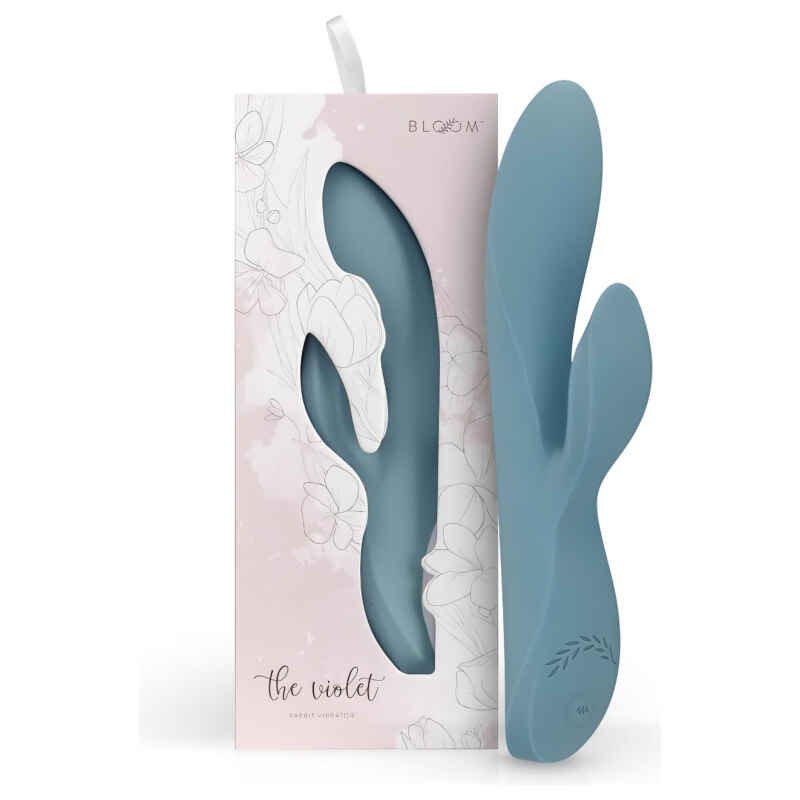Bloom Violet Rabbit - vibrátor s raménkem na klitoris a G-bod (tyrkysový)