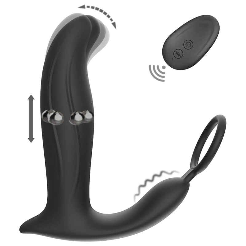 BASIC X Jerry stimulátor prostaty na dálkové ovládání černý