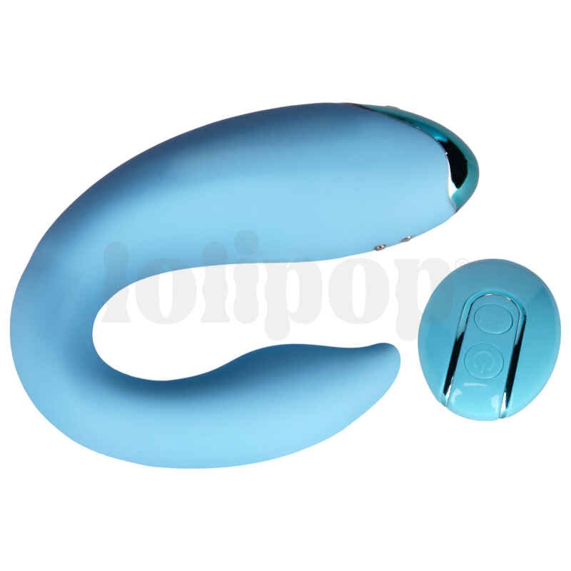 FairyGasm PleasureBerry párový vibrátor s dálkovým ovládáním modrý