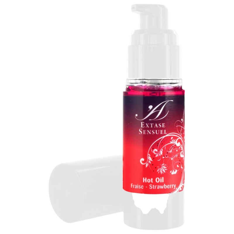 Extase Sensuel - hřejivý masážní olej - jahoda - 30 ml